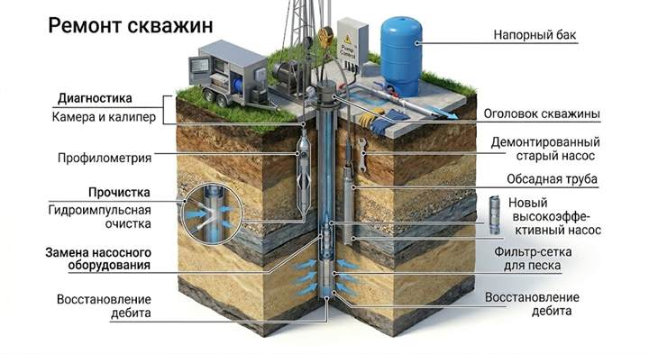 Ремонт скважин в Котласе